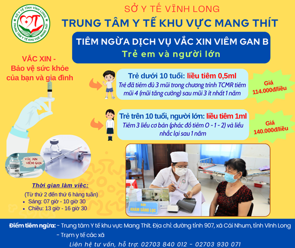 Thông báo triển khai tiêm vắc xin Viêm gan B dịch vụ 